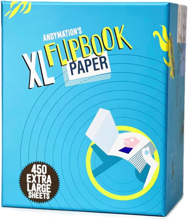 ANDYMATION XL Flipbook Paper Pack for Drawing and flipbook Making, Ideal for Large Scale Animation - Image 1